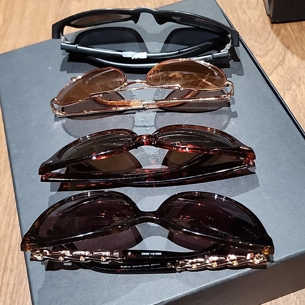 Bundle Stylish Sunglasses Set - Black and Brown